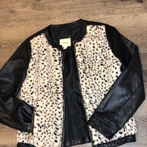 Faux Leather Girls' Jacket